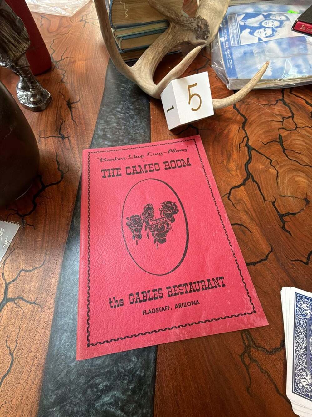 Vintage Barber Shop Sing-Along Songbook from The Cameo Room at The Gables Restau